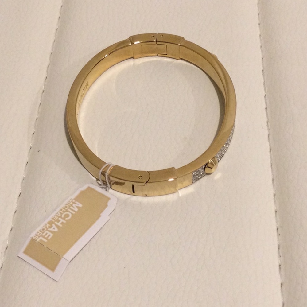 NWT Michael Kors Gold Tone Pave Bracelet - Picture 16 of 16
